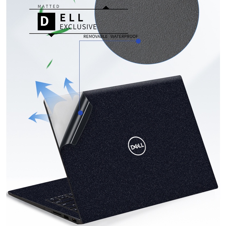 Sticker Laptop Matte black 3 Sides Skin dell inspiron 3515 5501 5510 ...