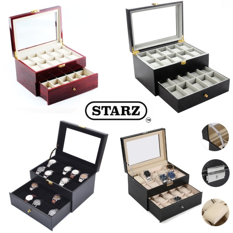 STARZ - Assorted Models , 20 Slots Watch Jewelry Display Storage Box ...