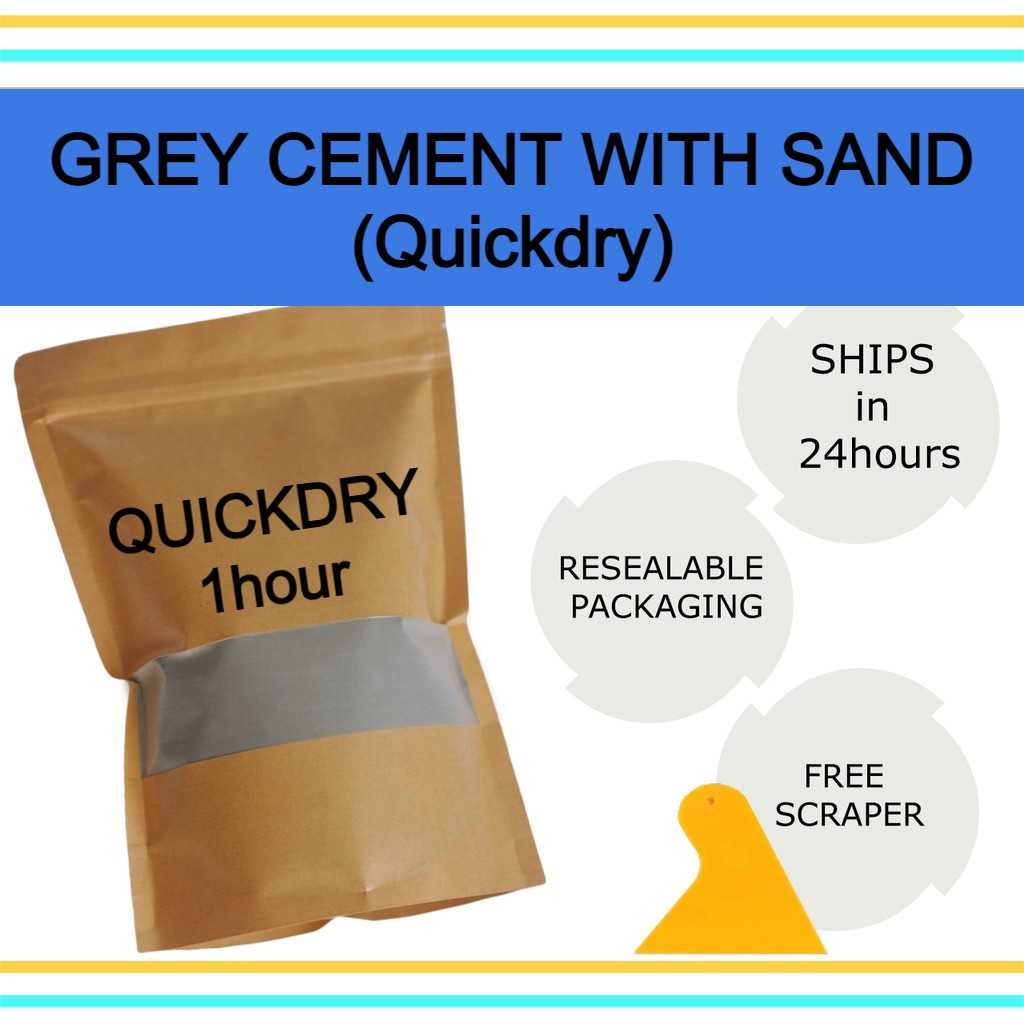 Quickdry Grey Cement with sand | Shopee Singapore