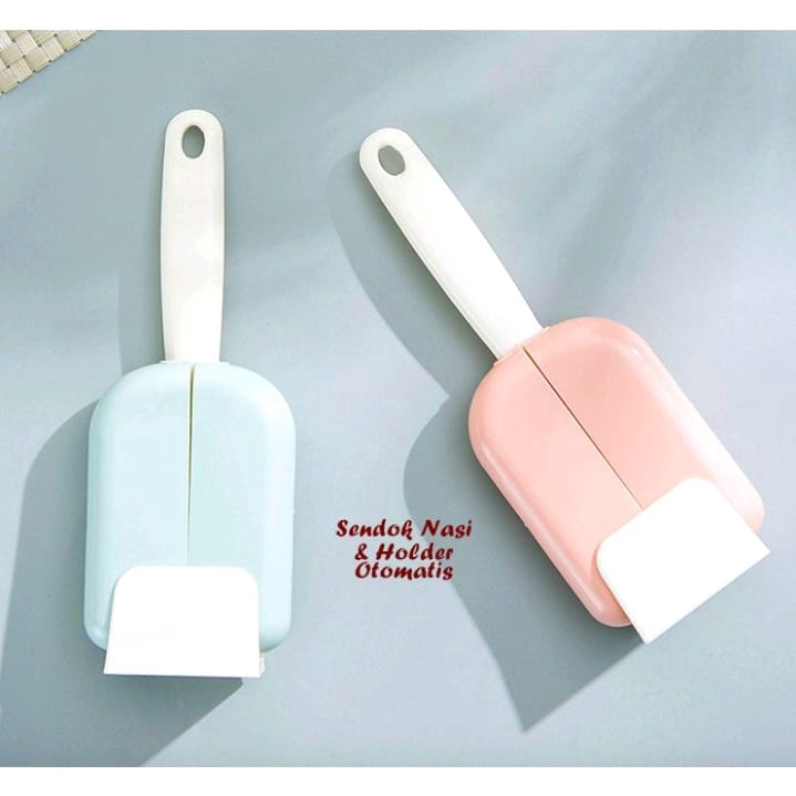 Non-stick rice ladle with automatic lid | Shopee Singapore