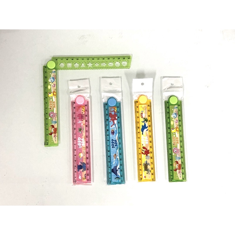 SG Stock 🇸🇬 10pcs Extendable Ruler with Stencil / Children Present ...