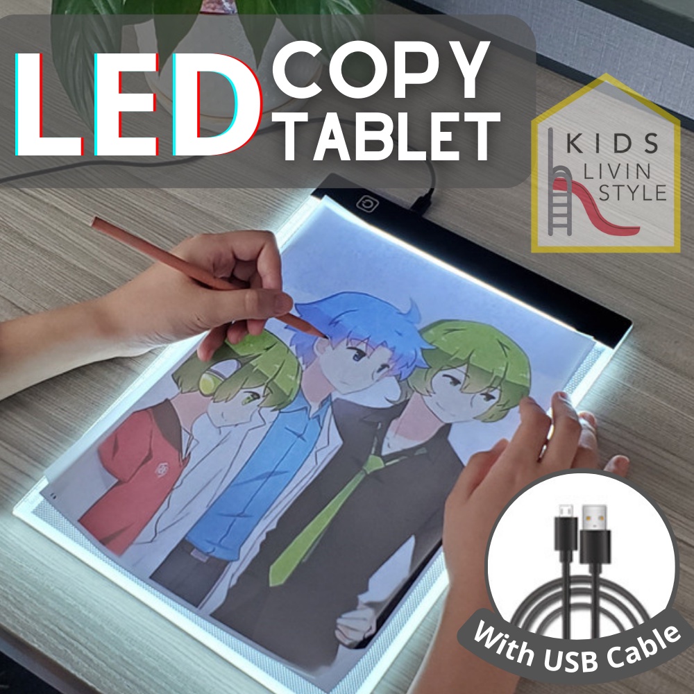IN STOCK A4 LED Light Box Tracer Ultra-thin USB Powered Tracing Light Pad Board 3 Level Adjustable Brightness For Artists Kids Drawing Sketching Animation X Ray Viewing I4437115141