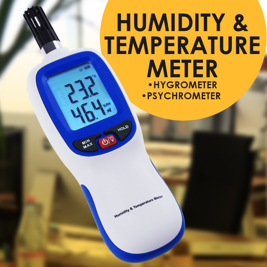 Digital Humidity & Temperature Meter Hygrometer Psychrometer, Dew point ...