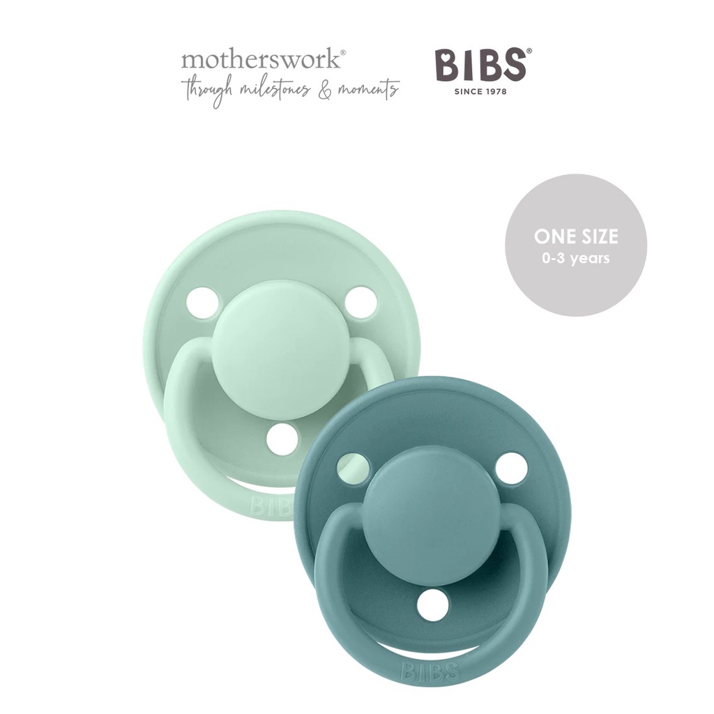 BIBS De Lux Silicone Pacifier Series Twin Pack (One Size, 0-3 years ...