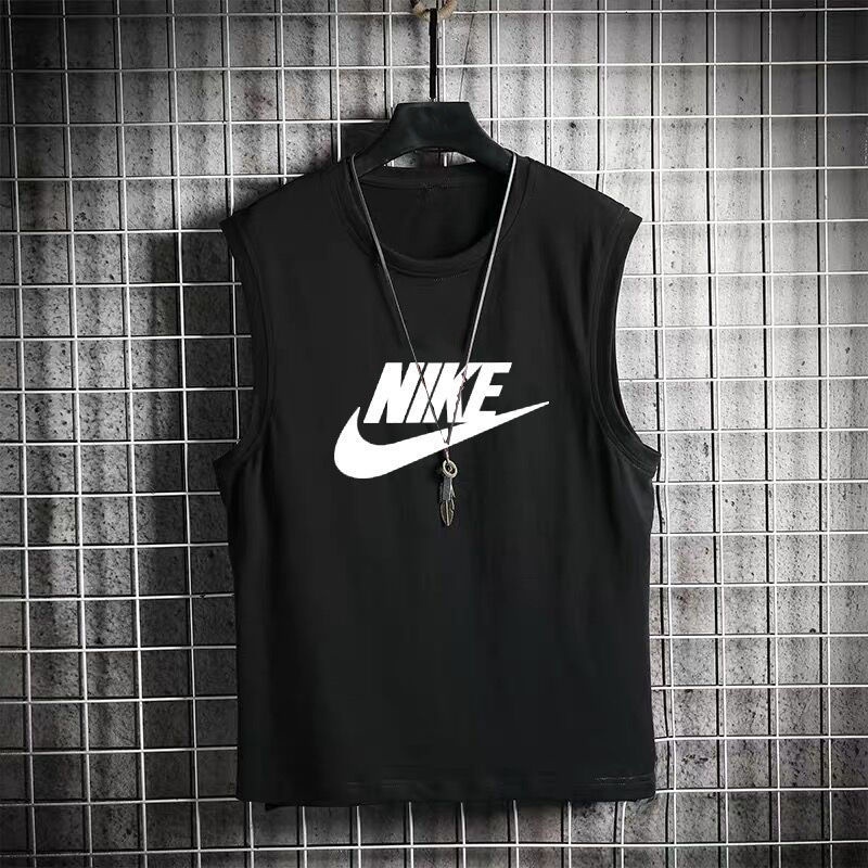 NI KE Plus Size Vest Sports Top Men Tank Top Loose Singlet T Shirt Thin Korean Version Sleeveless Couple Shirt Fashion Brand Baju