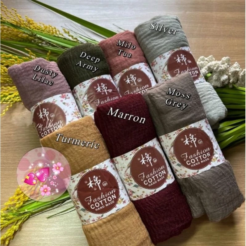 Pashmina Crinkle Polos part 1 / Pahmina Crinkle / Pashmina Lecek - Gambar 3