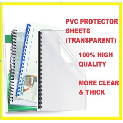 PLASTIC BINDING PVC COVER / PVC PROTECTOR ( HIGH PREMIUM ) | Shopee ...