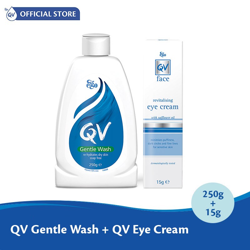 [Bundle of 2] EGO QV Gentle Wash 250g + QV Eye Cream 15g Shopee Singapore
