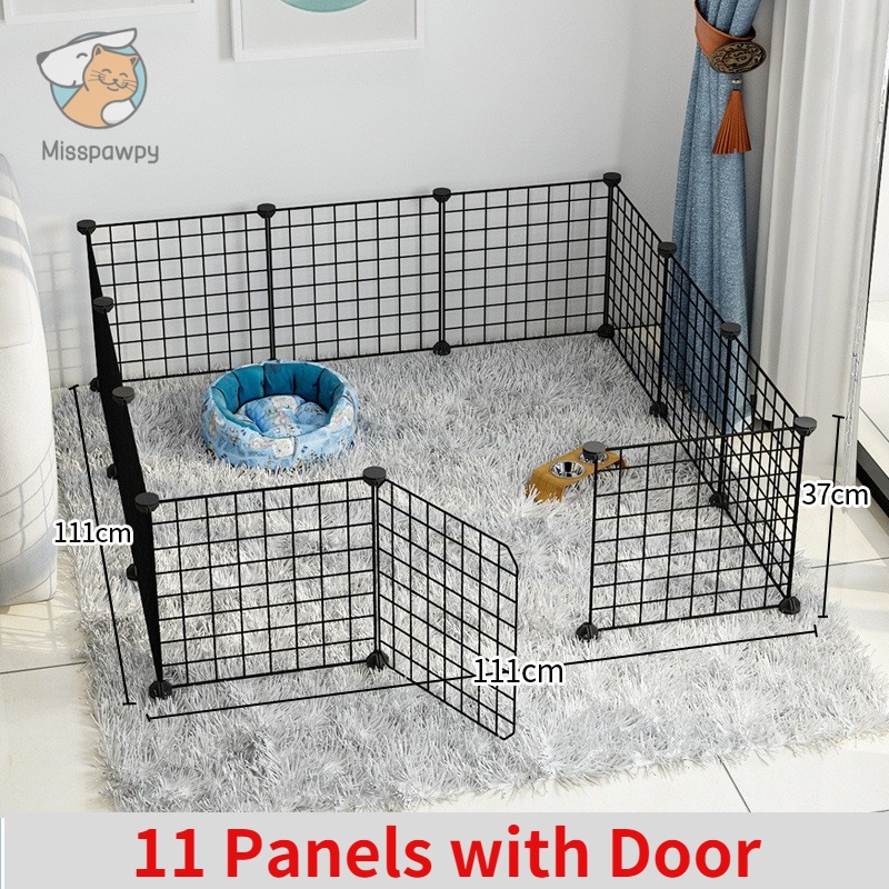 DYI 11 panels with door/cage/ pet fence dogs rabbits cats guinea pig ...