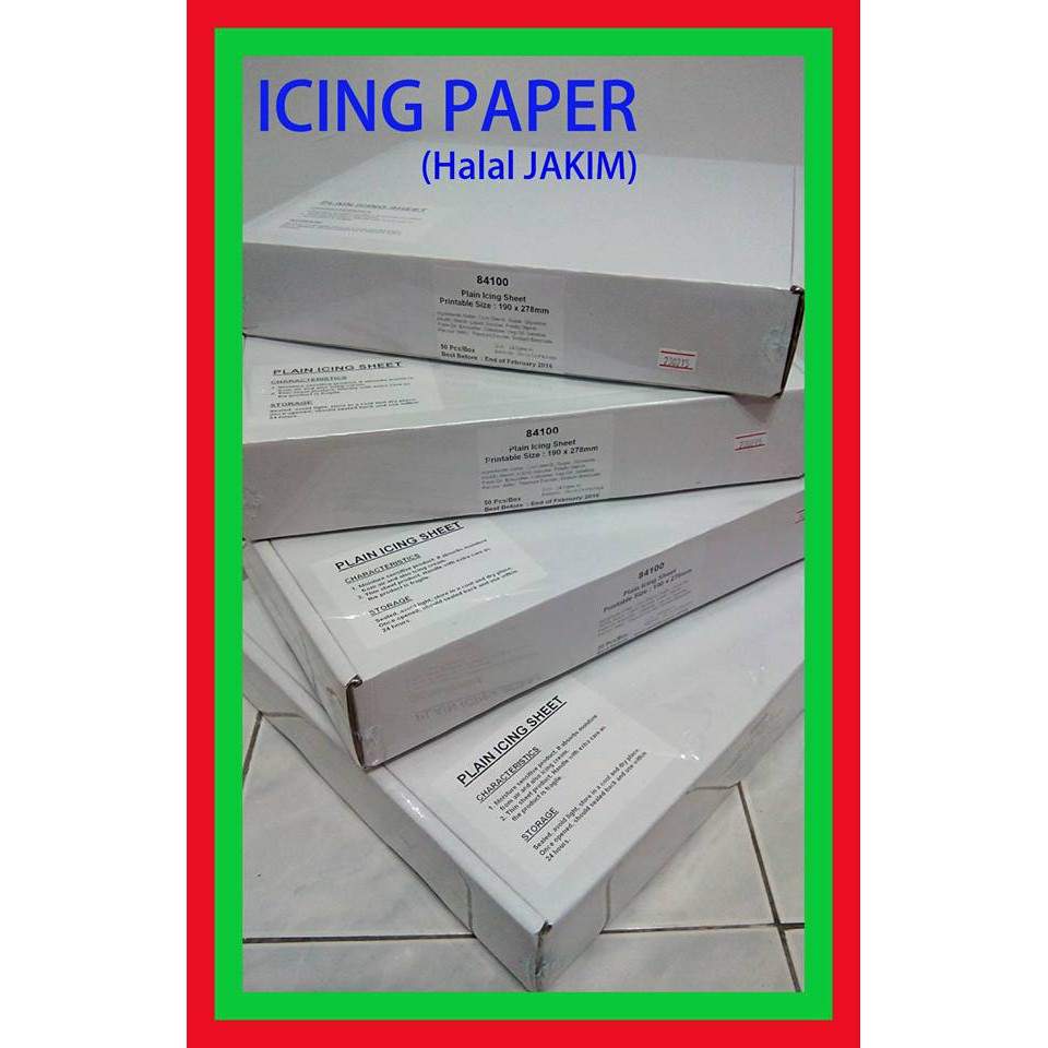 Icing Sheet A4 TEBAL , Edible Image Paper Thick HALAL JAKIM | Shopee ...