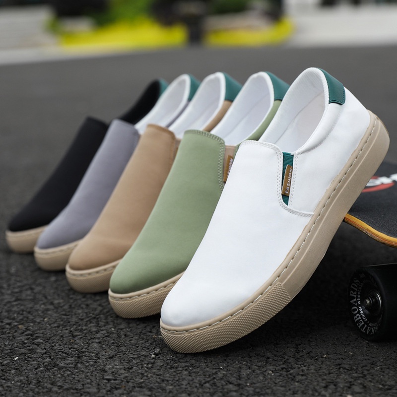 White mens slip on sale ons