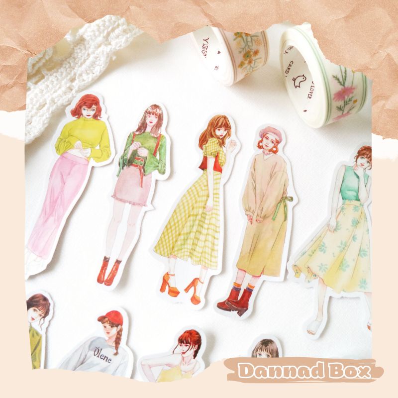 Set of 15 Gentle Style Girl Stickers (7 Patterns) | Shopee Singapore