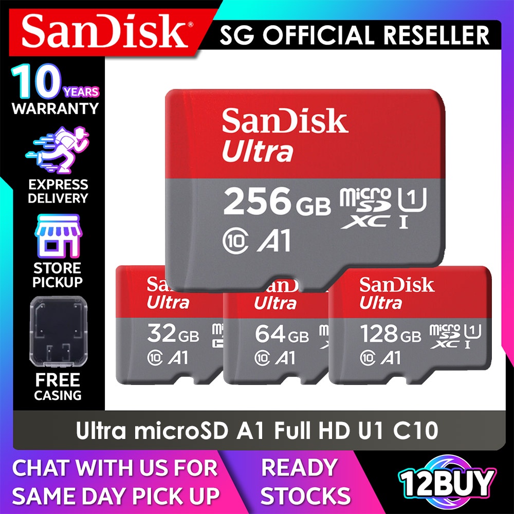 SanDisk Ultra microSD UHS-I Card A1 120MB/s 32GB 140MB/s 64GB 128GB ...