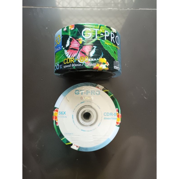 CD R CDR empty GT PRO BUTTERFLY ORIGINAL 1 ball contains 50 CD-R 1 pack ...
