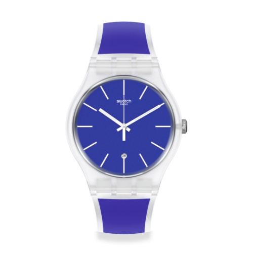 Swatch New Gent 2 Blue Trip SO29K400 41mm Quartz Silicone Strap Watch