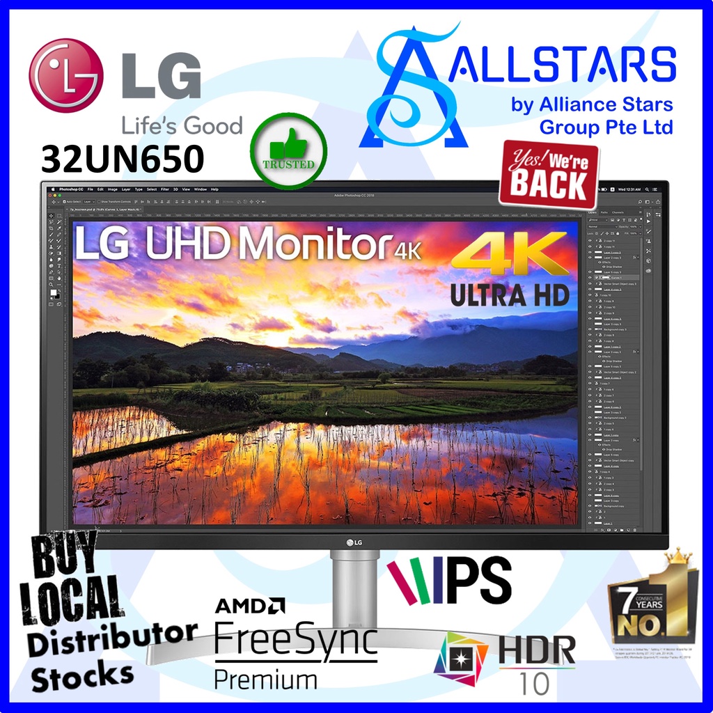 (ALLSTARS We are Back PROMO) LG 32UN650 / 32UN650W 31.5 inch UHD 4K