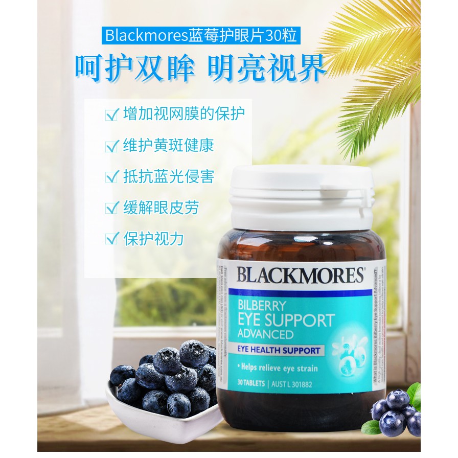 BLACKMORES Bilberry Eye Support (30 tablets) Shopee Singapore