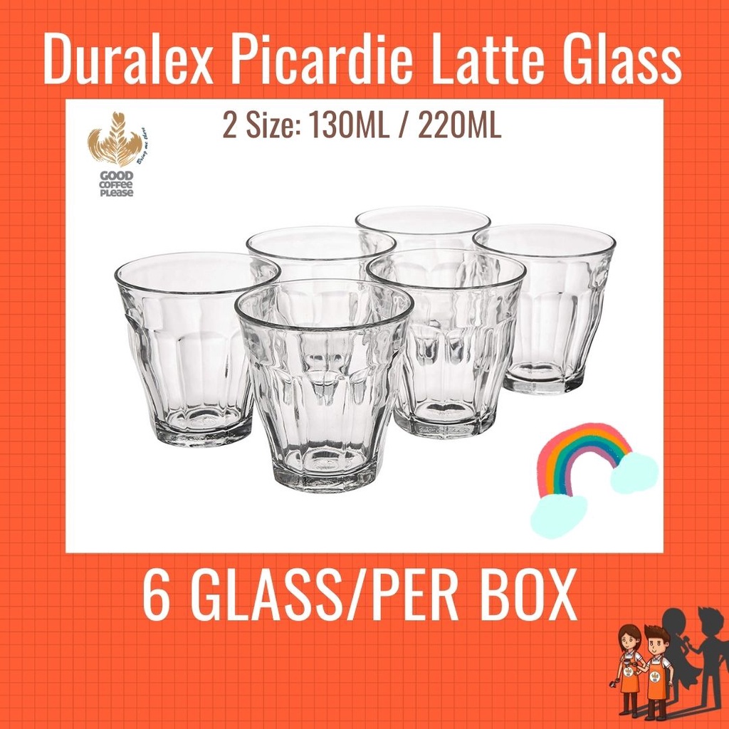 Duralex Made In France Picardie Glass Tumbler Set Of 6 - 6