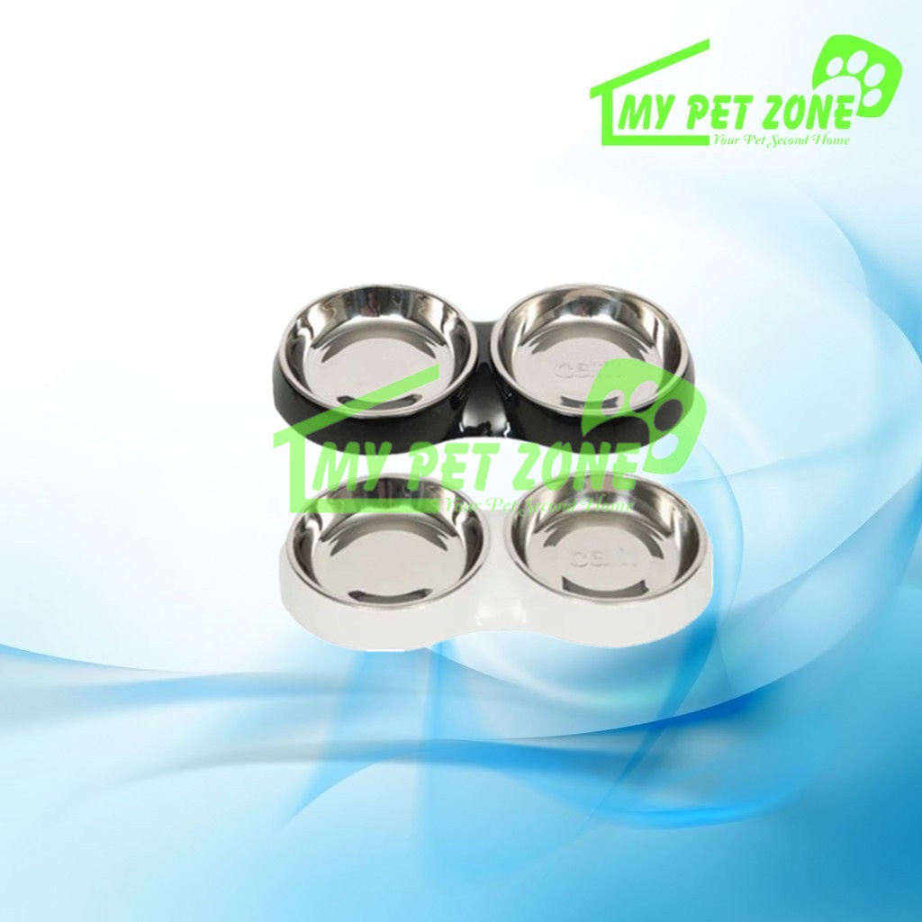 Catit Double Feeding Food Dish Stainless Steel Bowl Feeder