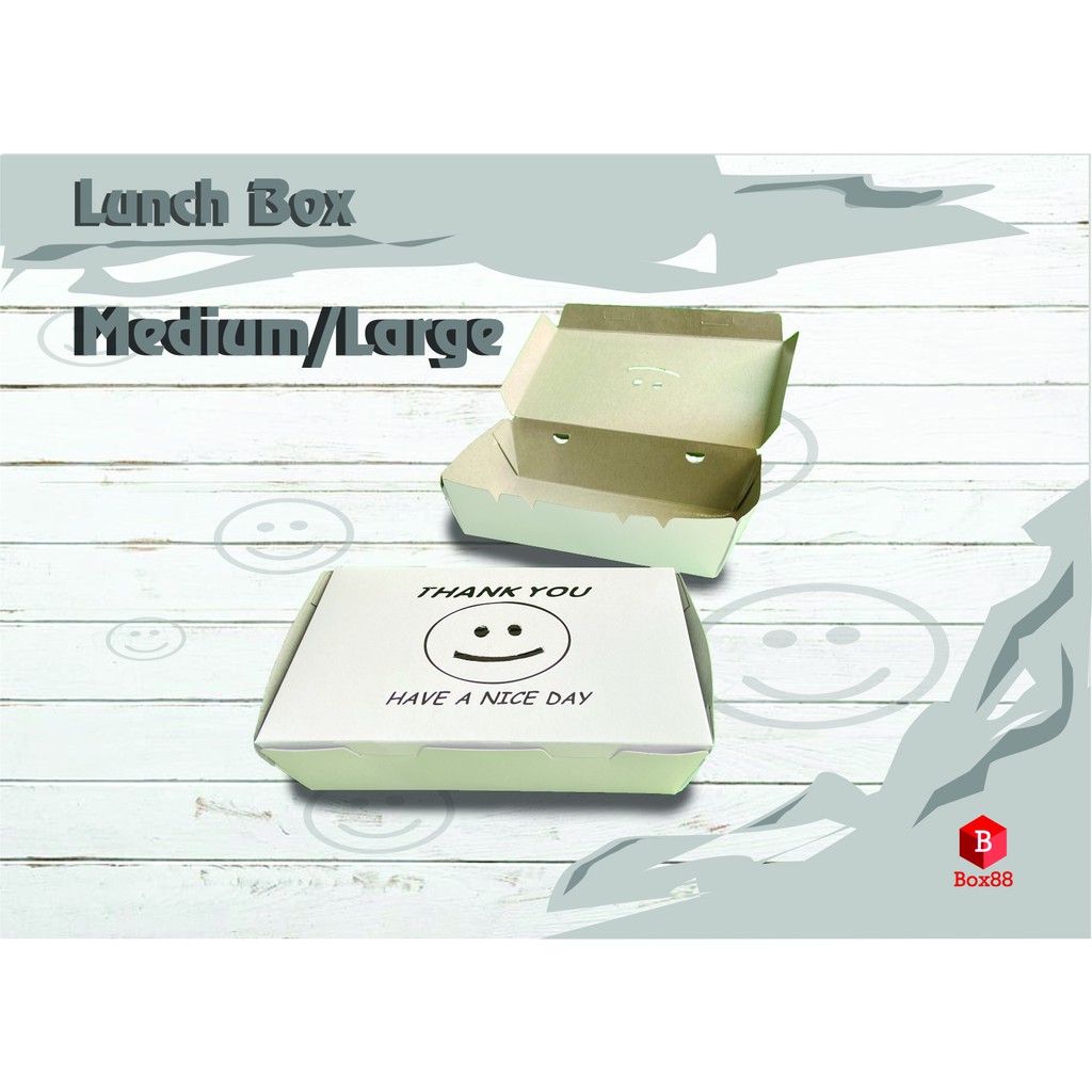 Paper Lunch Box / Rice Wrapper / Geprek Chicken Box / Paper Food Box