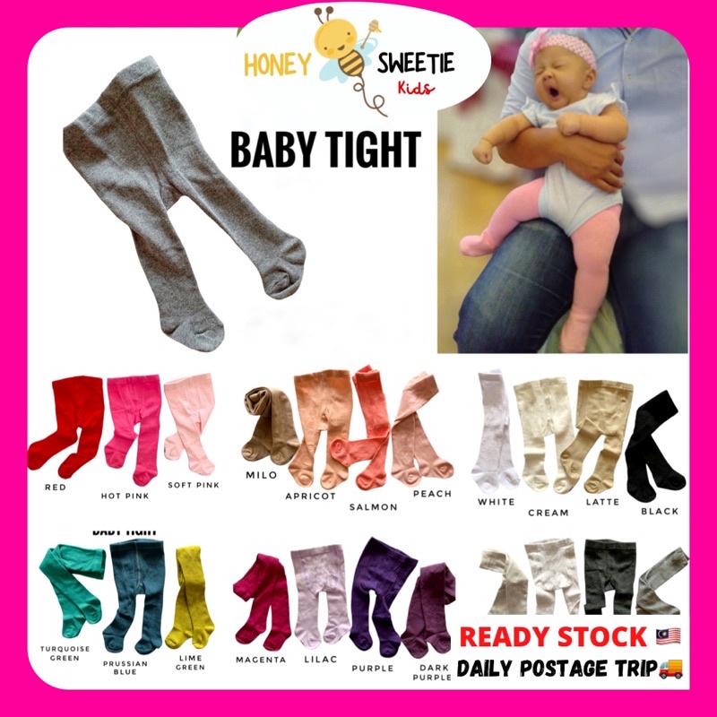 Infant Tights Cotton Peach
