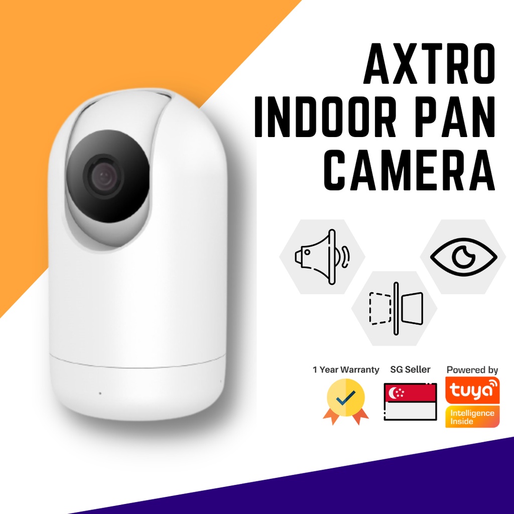 AXTRO Tuya Indoor Tilt Camera Motion Sensor Infrared Night Vision Noise