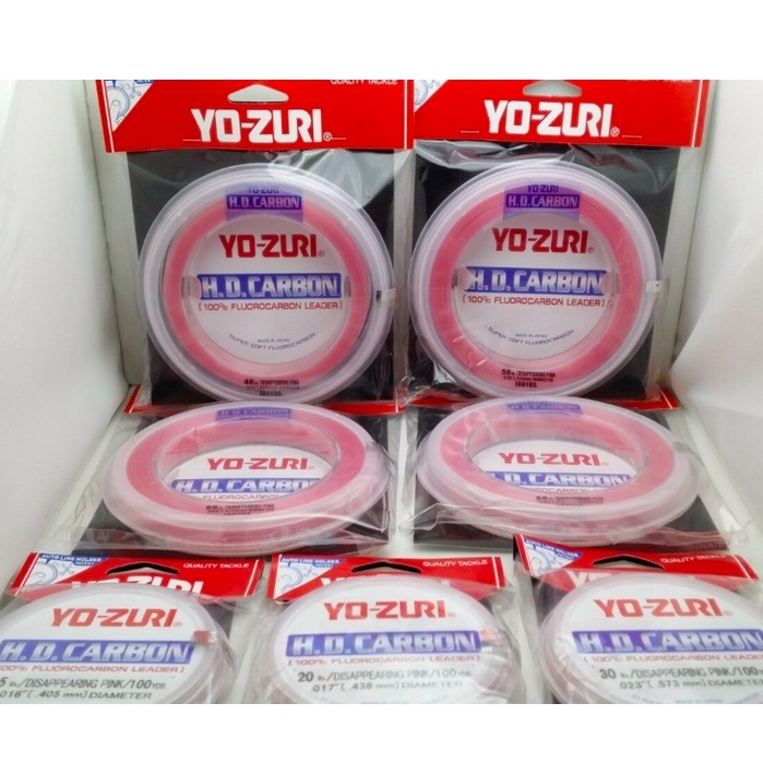 Yo-Zuri H.D. Carbon Disappearing Pink Fluorocarbon Leader – Tackle