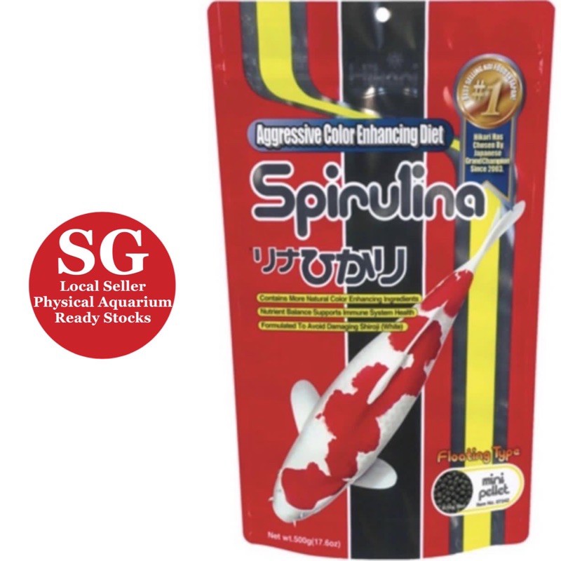 Hikari Spirulina is a scientifically formulated color enhancing ... - Koi Food Formulated With Spirulina