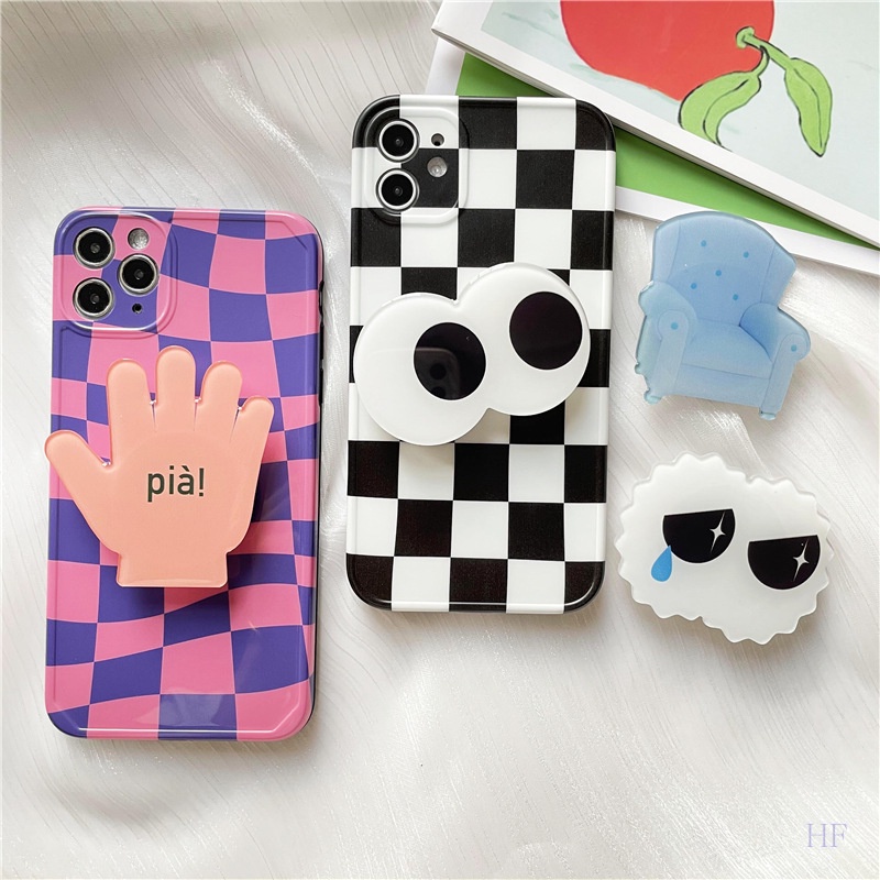 ins Creative Funny  Bracket Plain Color Grip Griptok Phone Holder