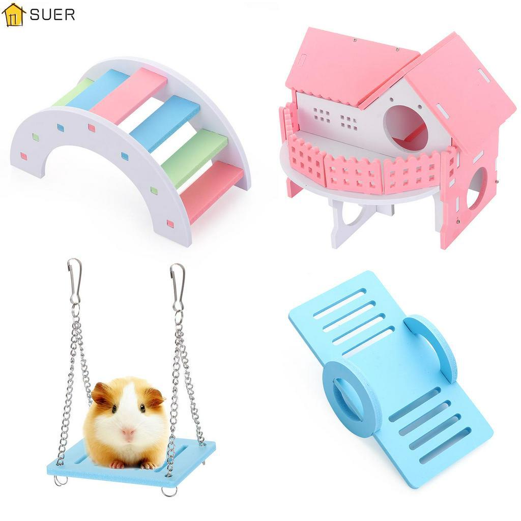 Image showcasing SUER Hamster Accessories Rainbow Bridge Hedgehog Pet Sport Exercise ...