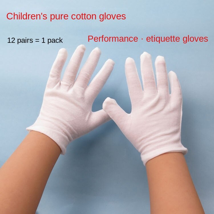Child Black Cotton Gloves main image 0