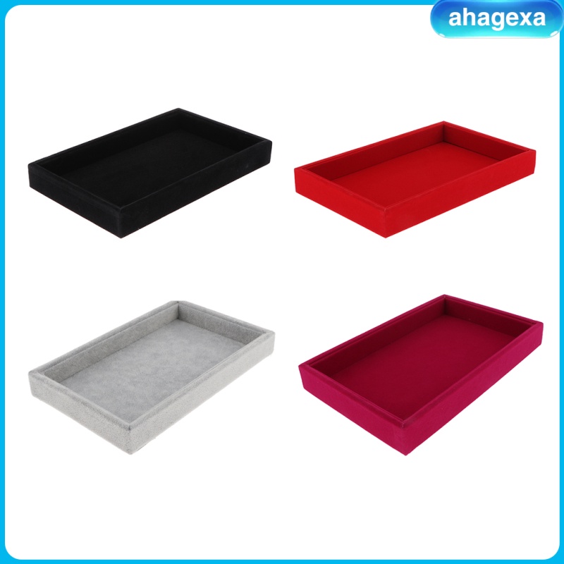 Elegant Velvet Stackable Jewelry Display Tray Necklace Organizer