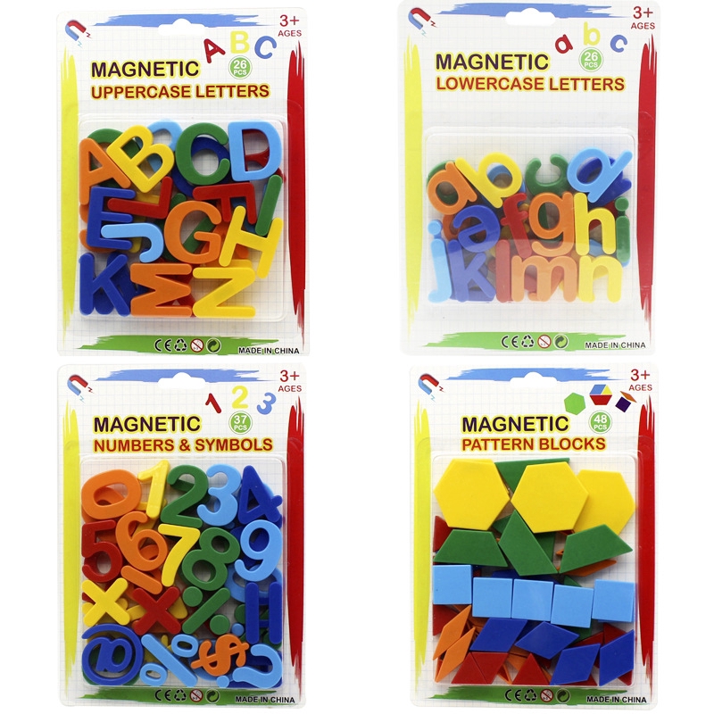 Magnetic ABC 123 Alphabet Letters Number Geometry Plastic Refrigerator Stickers Spelling Counting Kids Toys Teaching Aids