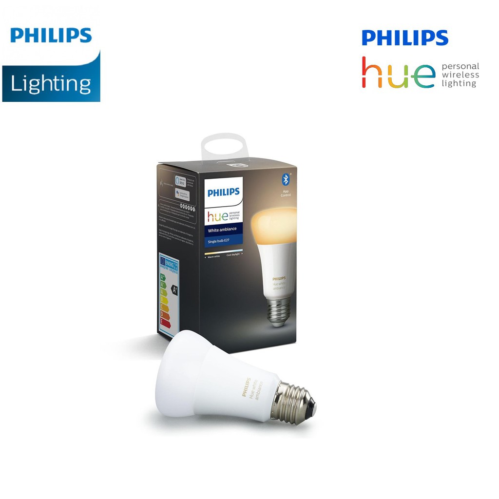 Philips Hue White Ambiance 8.5W A60 Bluetooth LED Smart Bulb E27 ...