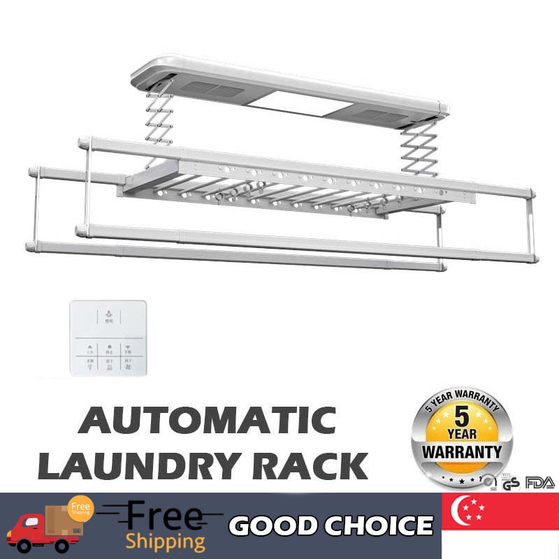 Automated Laundry Rack Drying Remote Control Lift Balcony Drying Rack