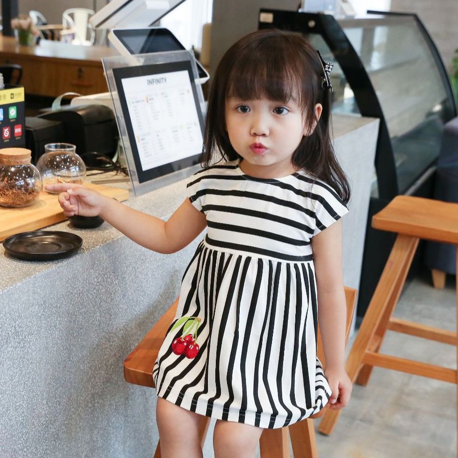 SG SELLER 2pc CNY Lucky Red Cherry Stripe Toddler Baby Girls Dress Bloomer Girl Shorts Kids Children Clothing Set