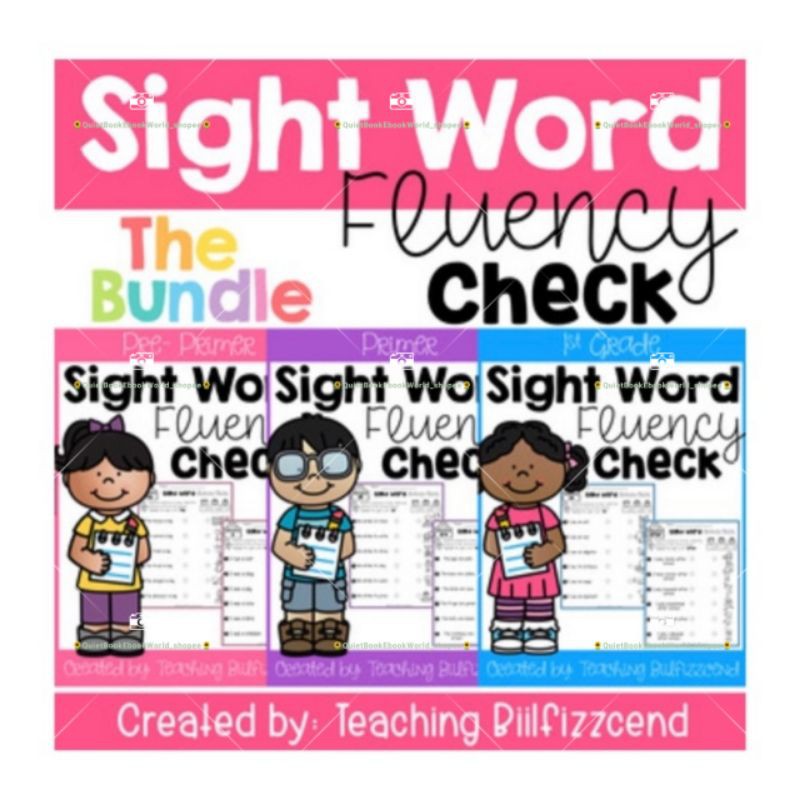 🌻PDF Printable Softcopy🌻Sight Word Fluency Check🌻Learning English🌻Kids ...