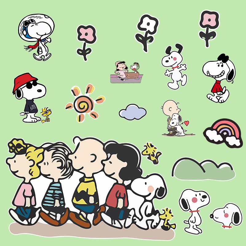 Cartoon Cute Snoopy Luggage Sticker Japanese Korean ins Style Laptop ipad Case Suitcase Shopee