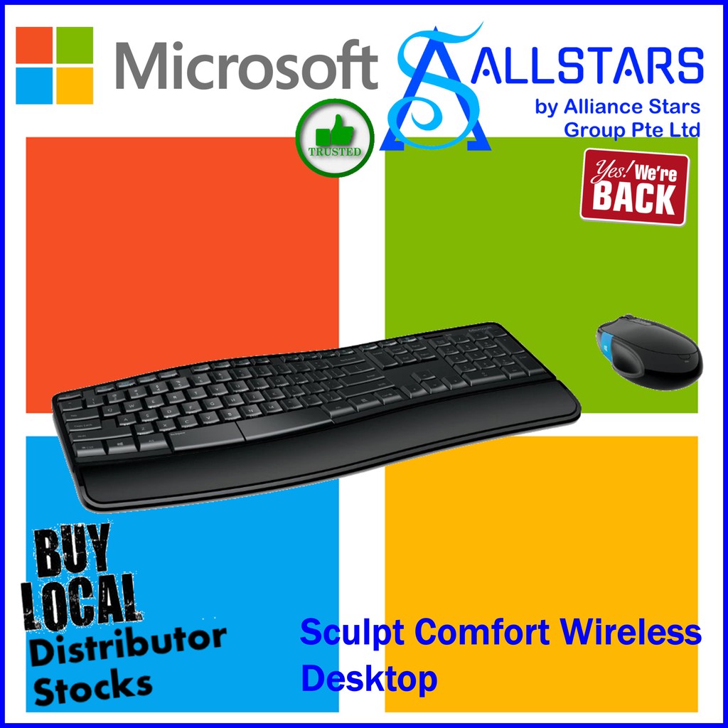 Microsoft Sculpt Comfort Desktop / Wireless Keyboard and Mouse (L3V ...