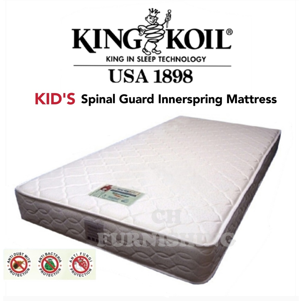 King Koil Kid's Spinal Guard 6 Inch Innerspring Mattress ( Single / Super Single)(NEW) Shopee