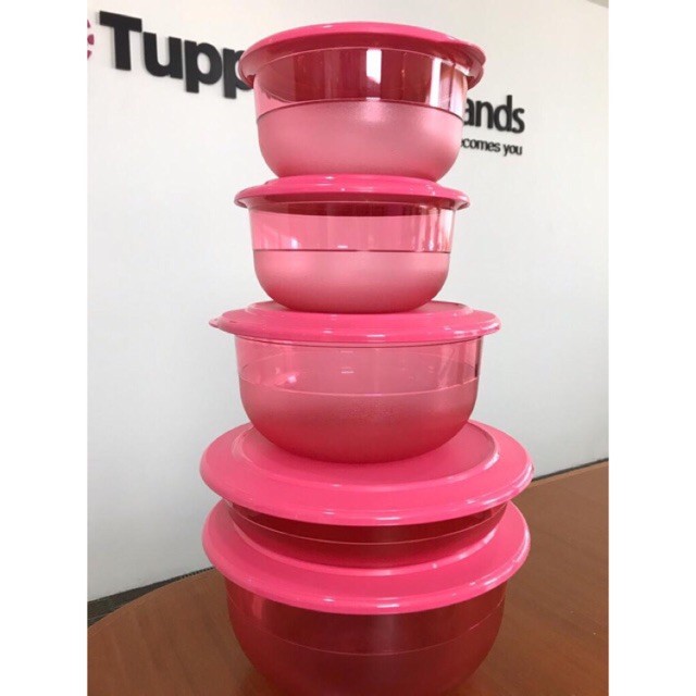 Tupperware Pink Quartz Serving Set (5pcs) | Shopee Singapore