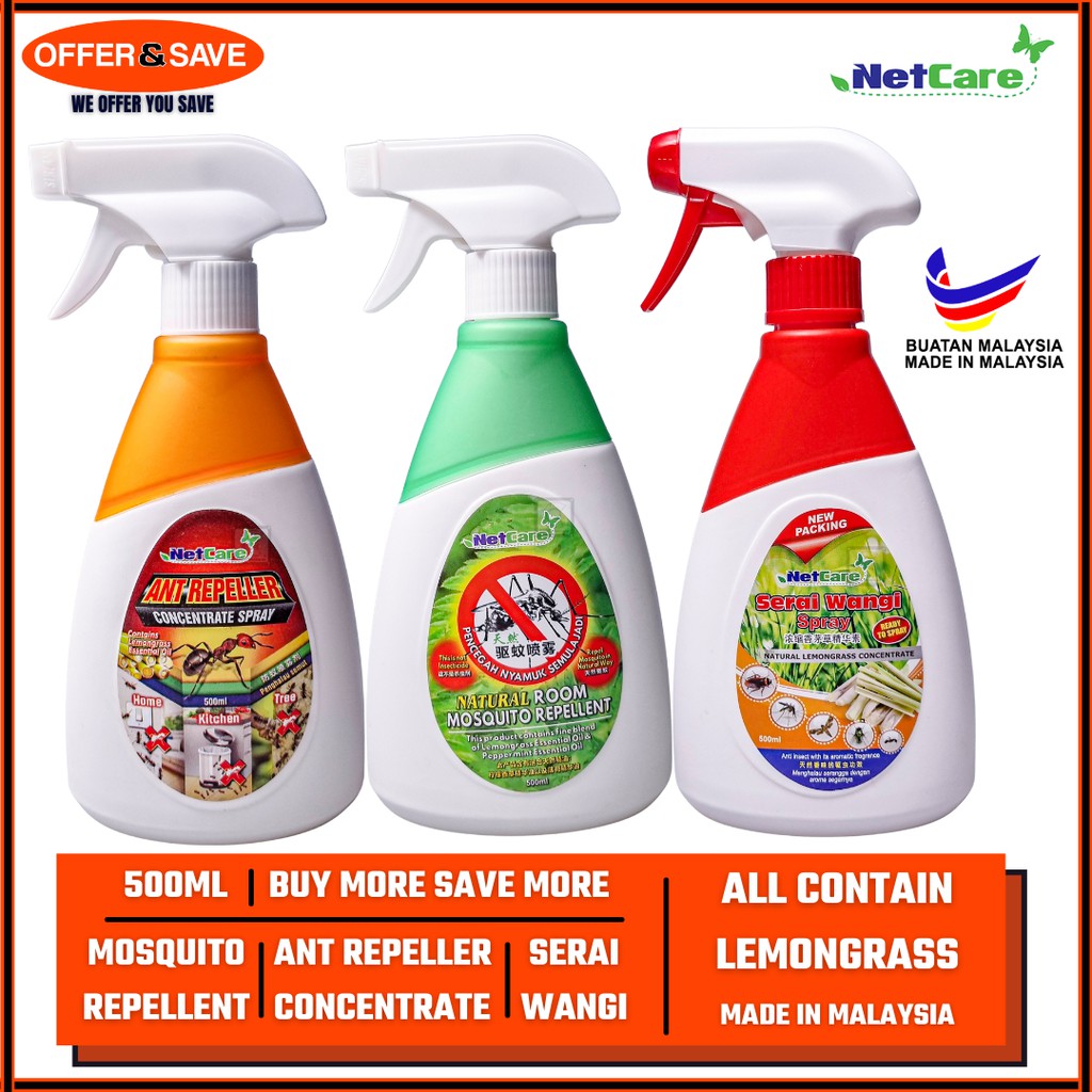 NetCare Lemongrass Insect Mosquito Repellent Ant Repellent Spray Non