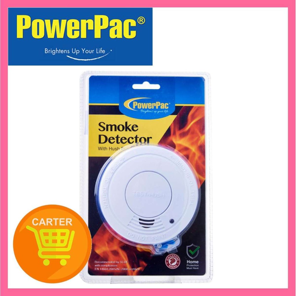 PowerPac Smoke Detector with HUSH function (PPSD127) Shopee Singapore