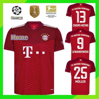 21-22 Bayern Away Black No. 25 Muller Jersey No. 9 Lewandowski