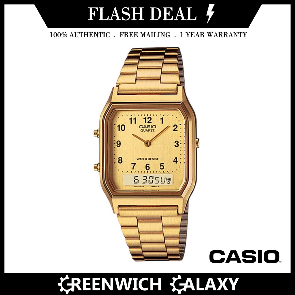 Casio watch hot sale real gold