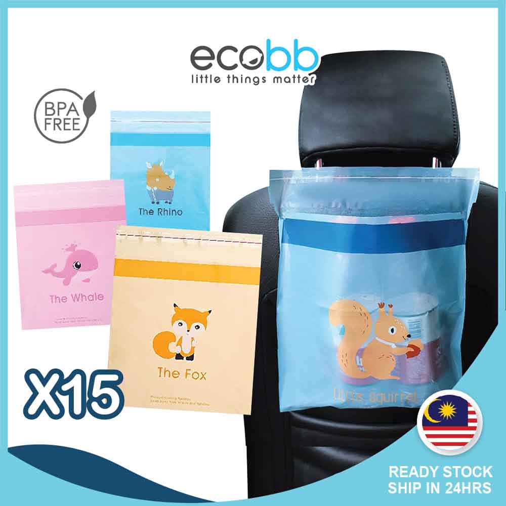 Car Disposable Plastic Bag Portable Diaper Plastic Bag Diaper Nappy Sack Plastik Beg Sampah