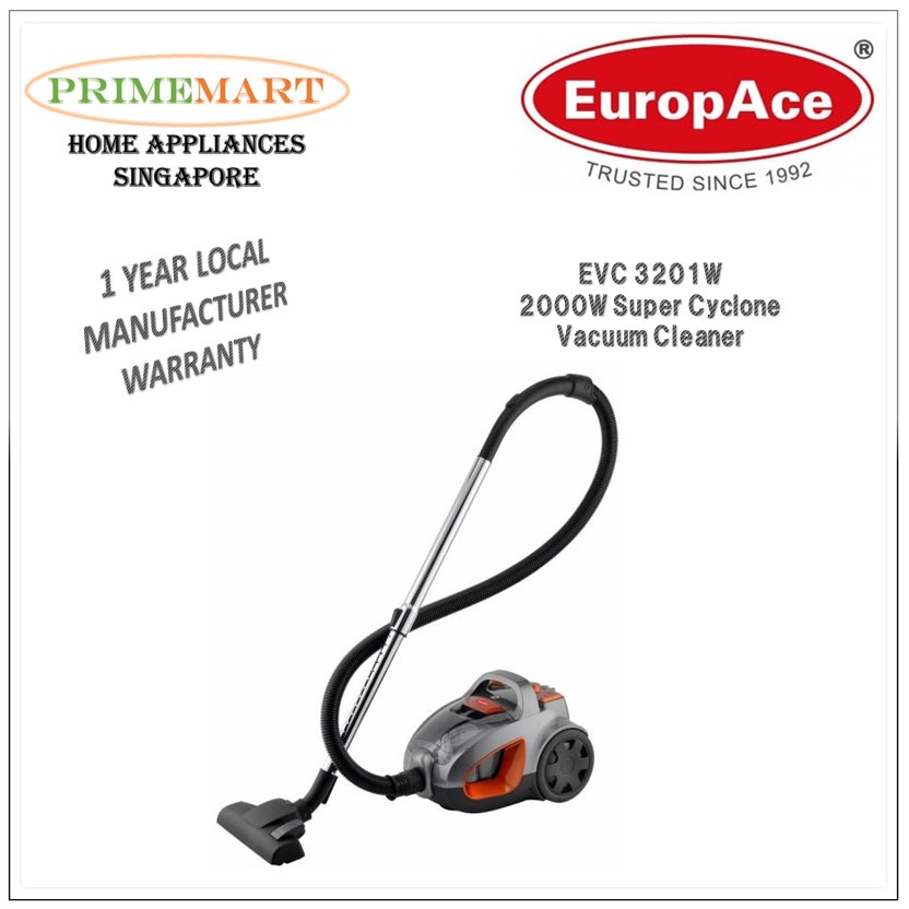 EuropAce EVC 3201W 2000W Super Cyclone Vacuum Cleaner + 1 Year