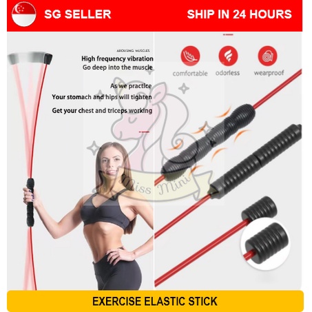 Flexible Bar Exercise Elastic Stick High Frequency Vibration Muscle Group  Functional Training Stick Home Fitness Yoga | Shopee Singapore
