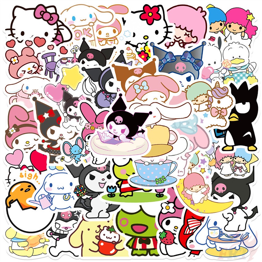 Sanrio Cartoon Kawaii Character Mixed Series 03 Stickers 50Pcs/Set Q ...