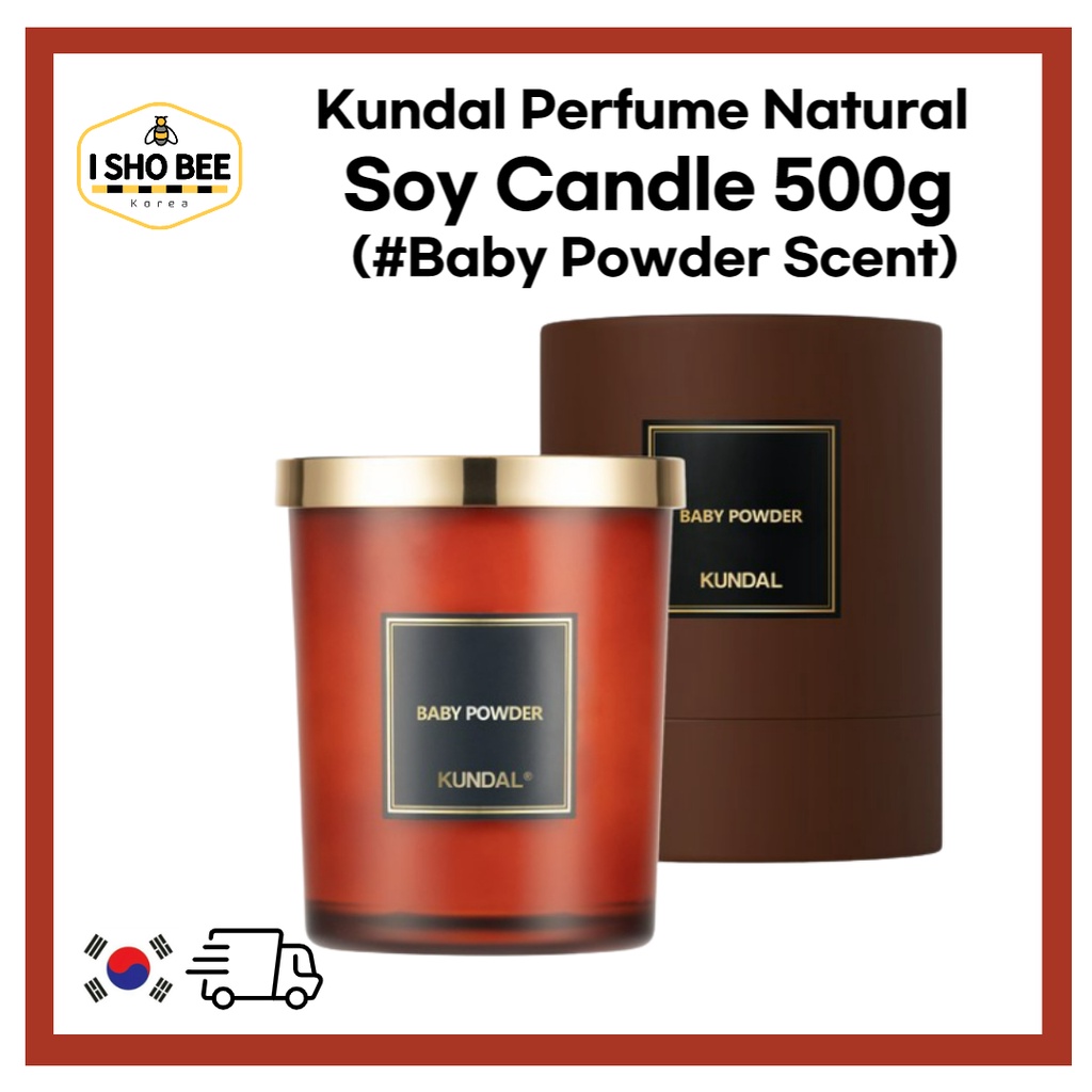 [ISHOBEE] Kundal Perfume Natural Soy Candle 500g (Baby Powder Scent